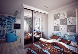 Дизайн спальни однокомнатной квартиры